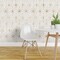 Pre-Pasted Wallpaper 2FT Wide Geometric Stars Faux Gold Look Shibori Triangles Boho Abstract Distressed Custom Pre-pasted Wallpaper by Spoonflower
